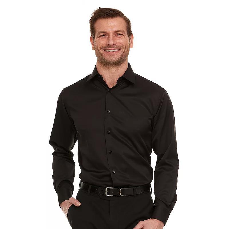 Mens Geoffrey Beene Slim-Fit Sateen Stretch Dress Shirt Product Image