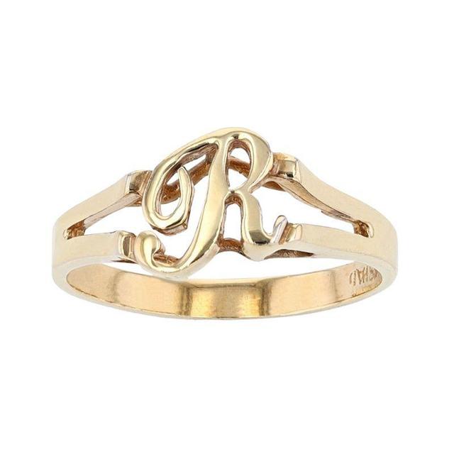 Traditions Jewelry Company 18k Gold Over Sterling Silver Initial Ring, Womens Product Image