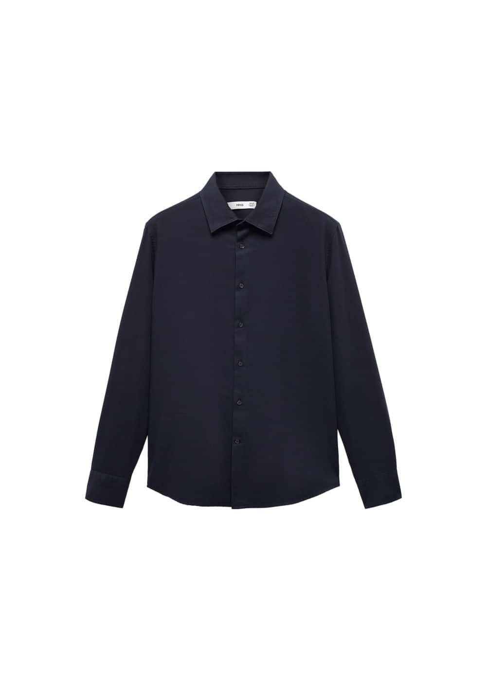 MANGO MAN - Slim-fit cotton structured shirt navyMen Product Image