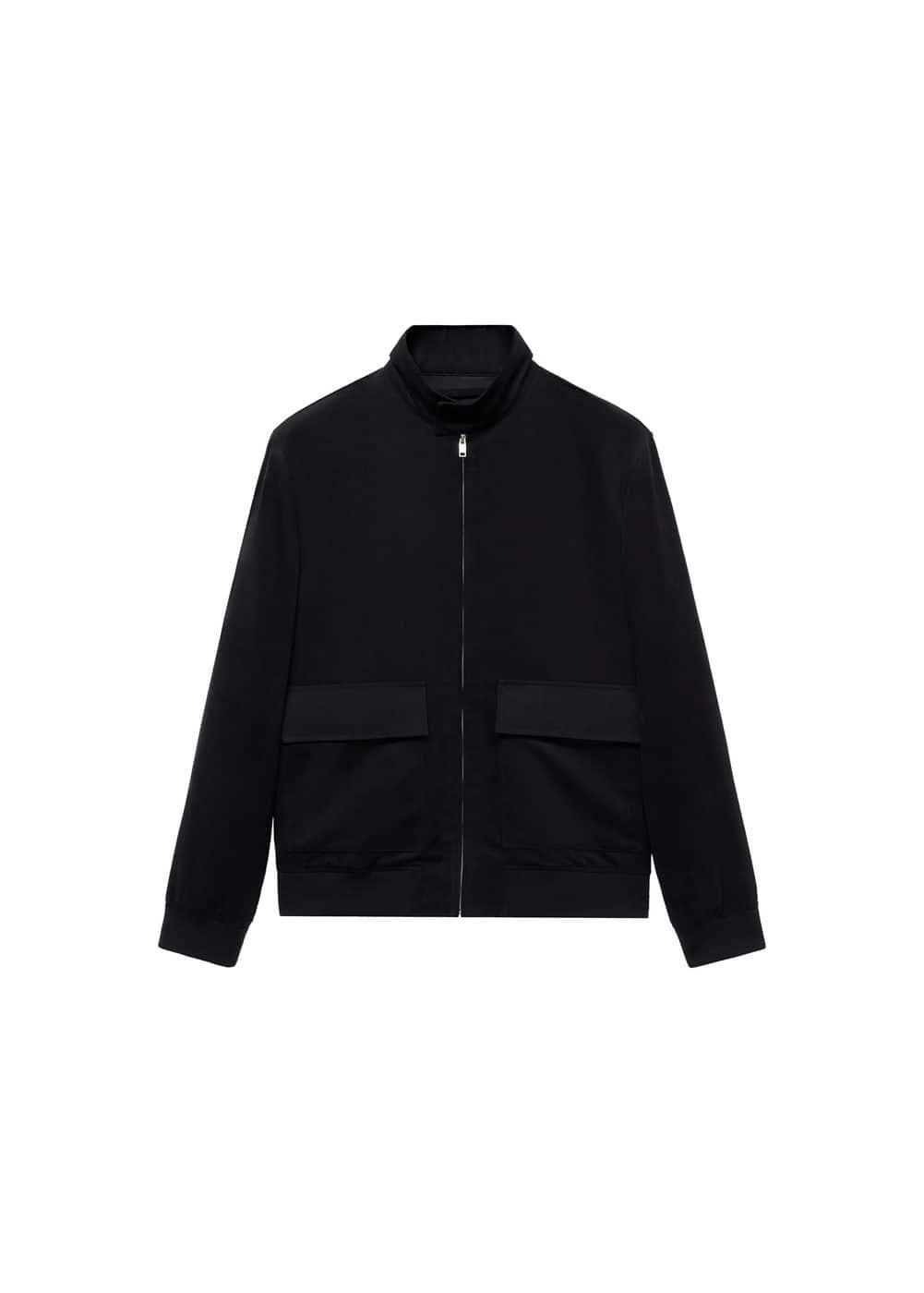 Mango Mens Zipper Detail Suede-Effect Jacket Product Image