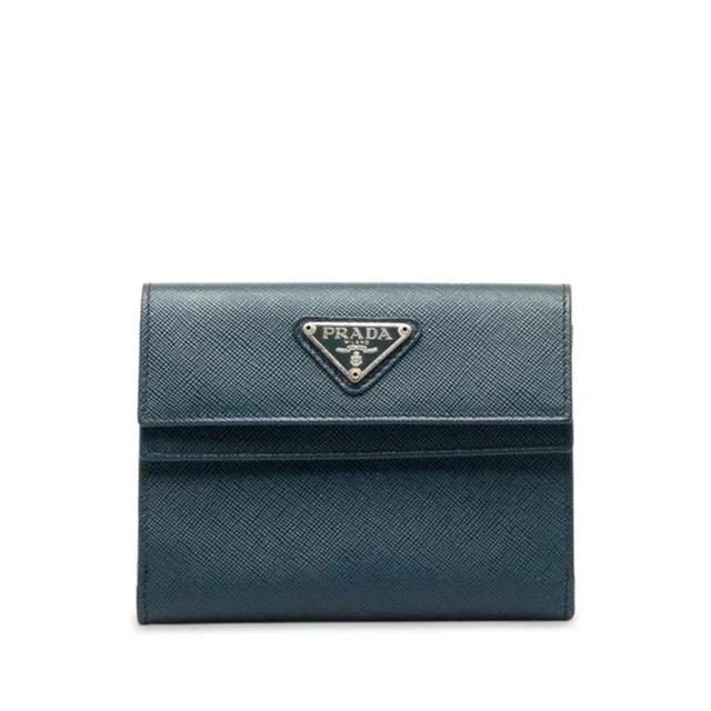 Saffiano Blue Leather Wallet  () Product Image