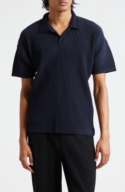 Mens Pleated Polo Shirt Product Image