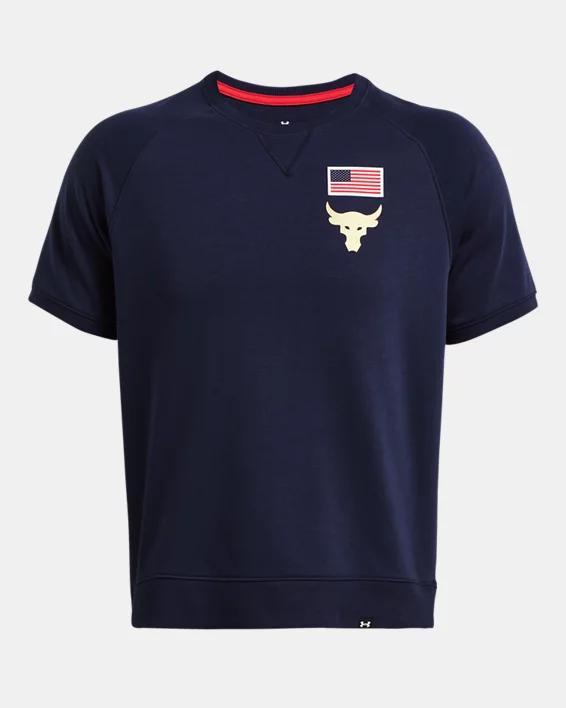 Men's Project Rock Terry Red, White & Blue Crew Product Image