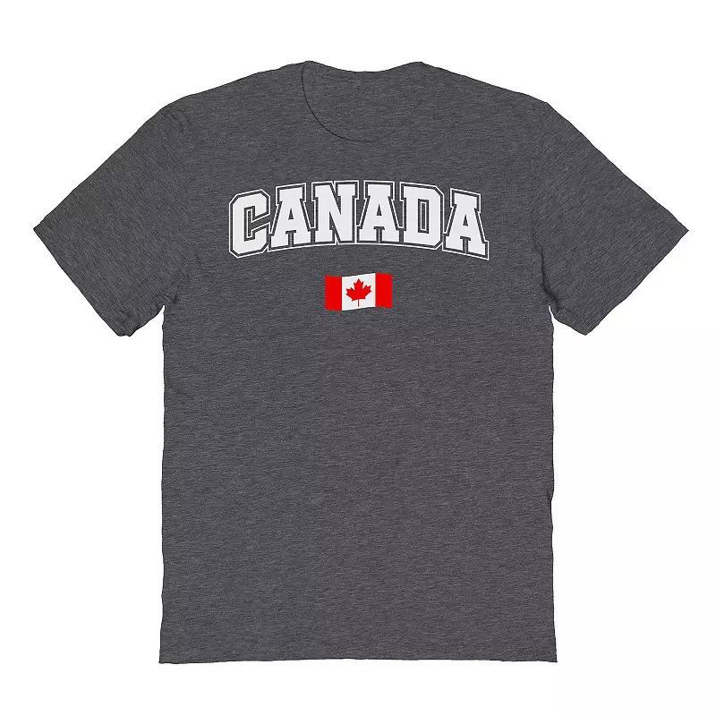 Mens Canada Flag Graphic Tee Dark Grey Product Image