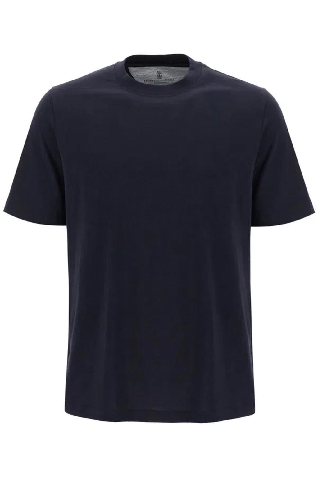 BRUNELLO CUCINELLI Crewneck T-shirt In Blue Product Image