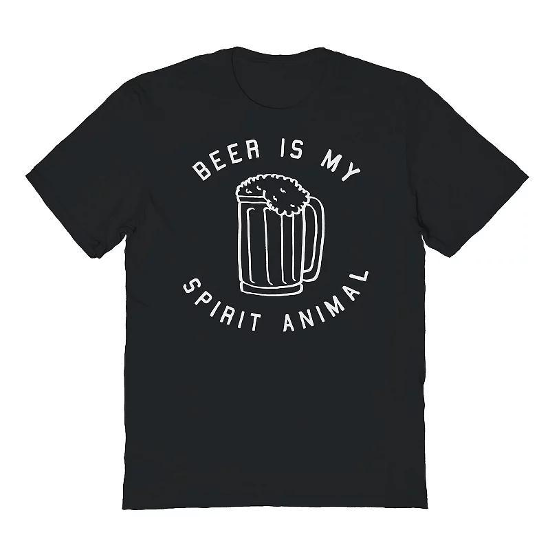 Mens St Patricks Day Beer Is My Spirit Animal Graphic Tee Product Image