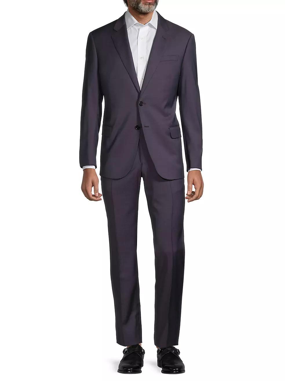 Textured Wool Suit Product Image