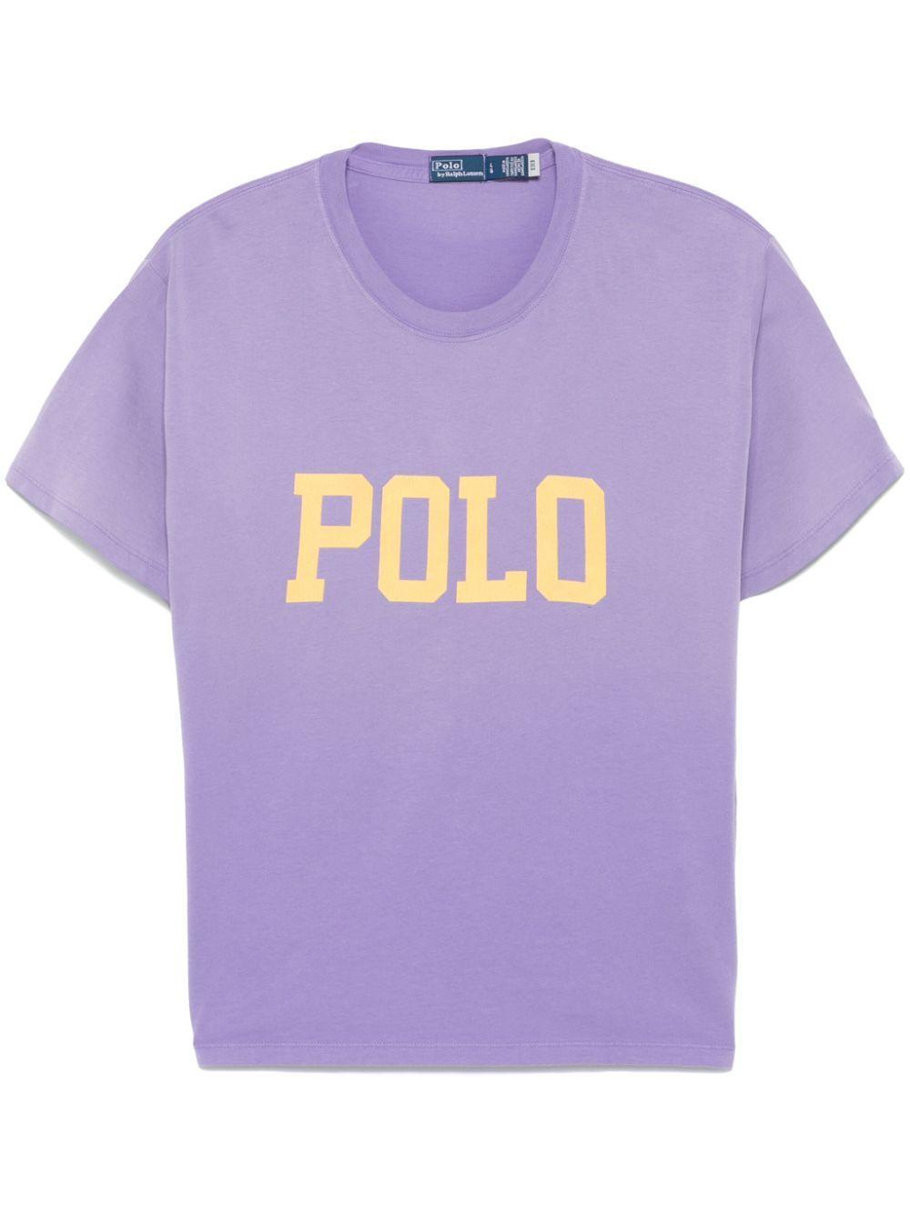 POLO RALPH LAUREN Logo Cotton Jersey T-shirt In Purple Product Image