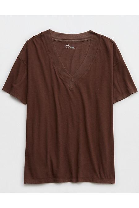 Aerie Extreme V-Neck Oversized Boyfriend T-Shirt Women's Product Image