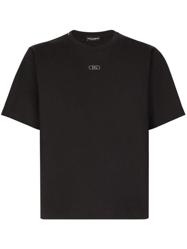 Embroidered Logo T-shirt In Black Product Image