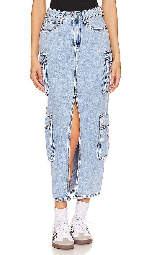 Denim Cargo Skirt Product Image