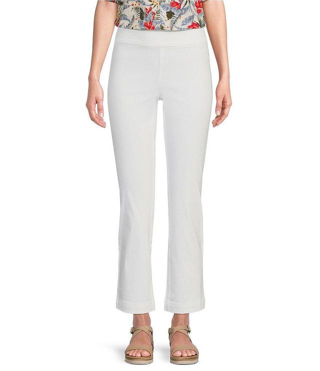 Intro Petite Size The Audrey Stretch Woven Elastic Waist Pull-On Kick Flare Leg Ankle Pants Product Image