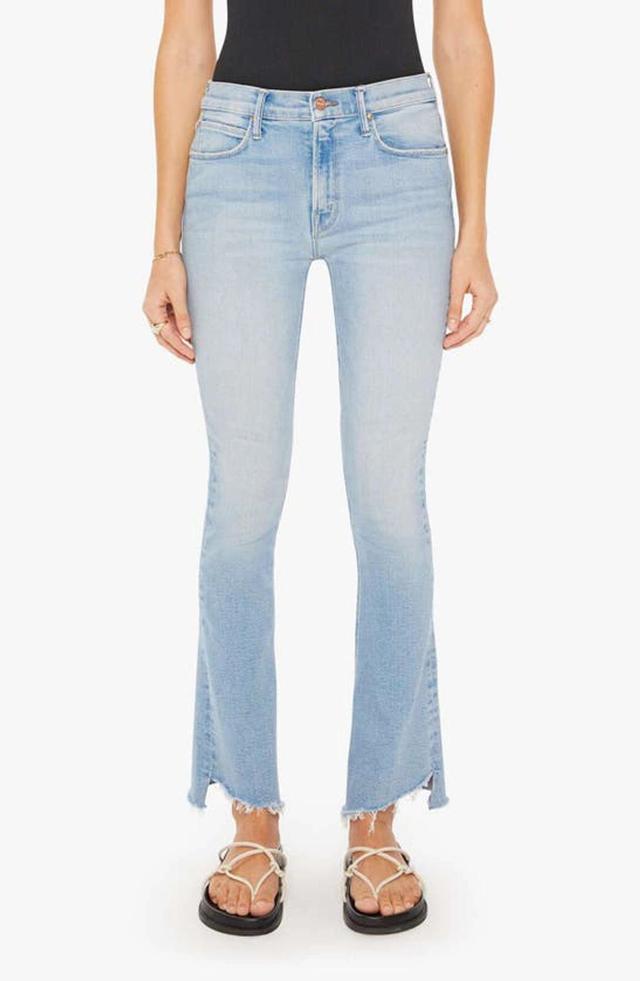 The Insider High Rise Crop Step Fray Bootcut Jeans In Blue Product Image