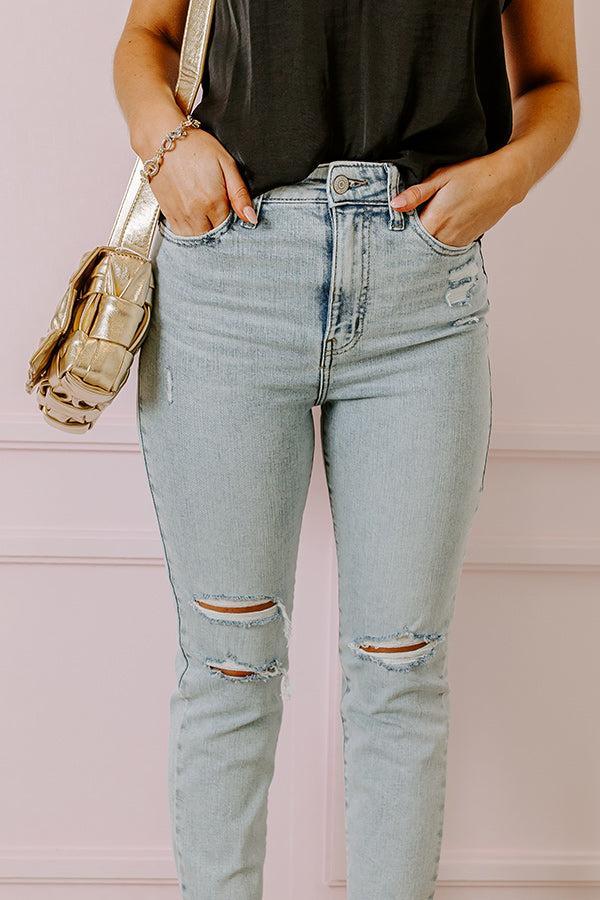 Eunina The Sofia High Waist Distressed Ankle Jean Product Image