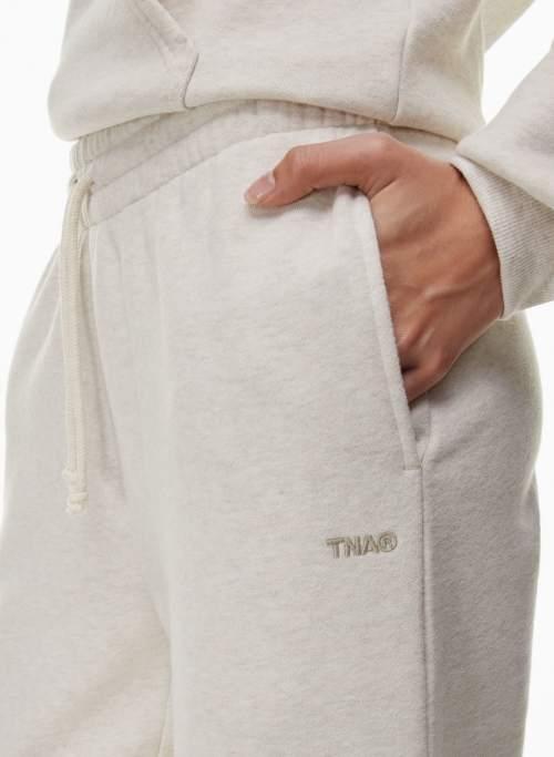 cozy fleece boyfriend basic wide sweatpant Product Image