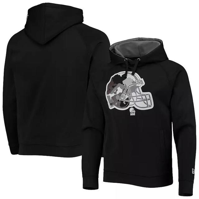 Mens New Era Black Cleveland Browns Training Collection Raglan Pullover Hoodie Product Image