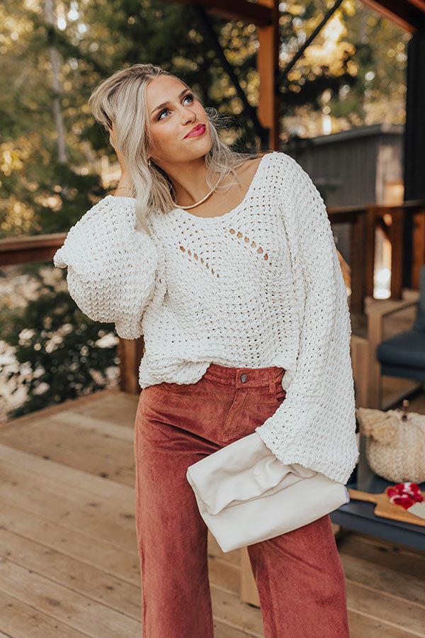 Harvest Season Knit Sweater in Ivory Product Image