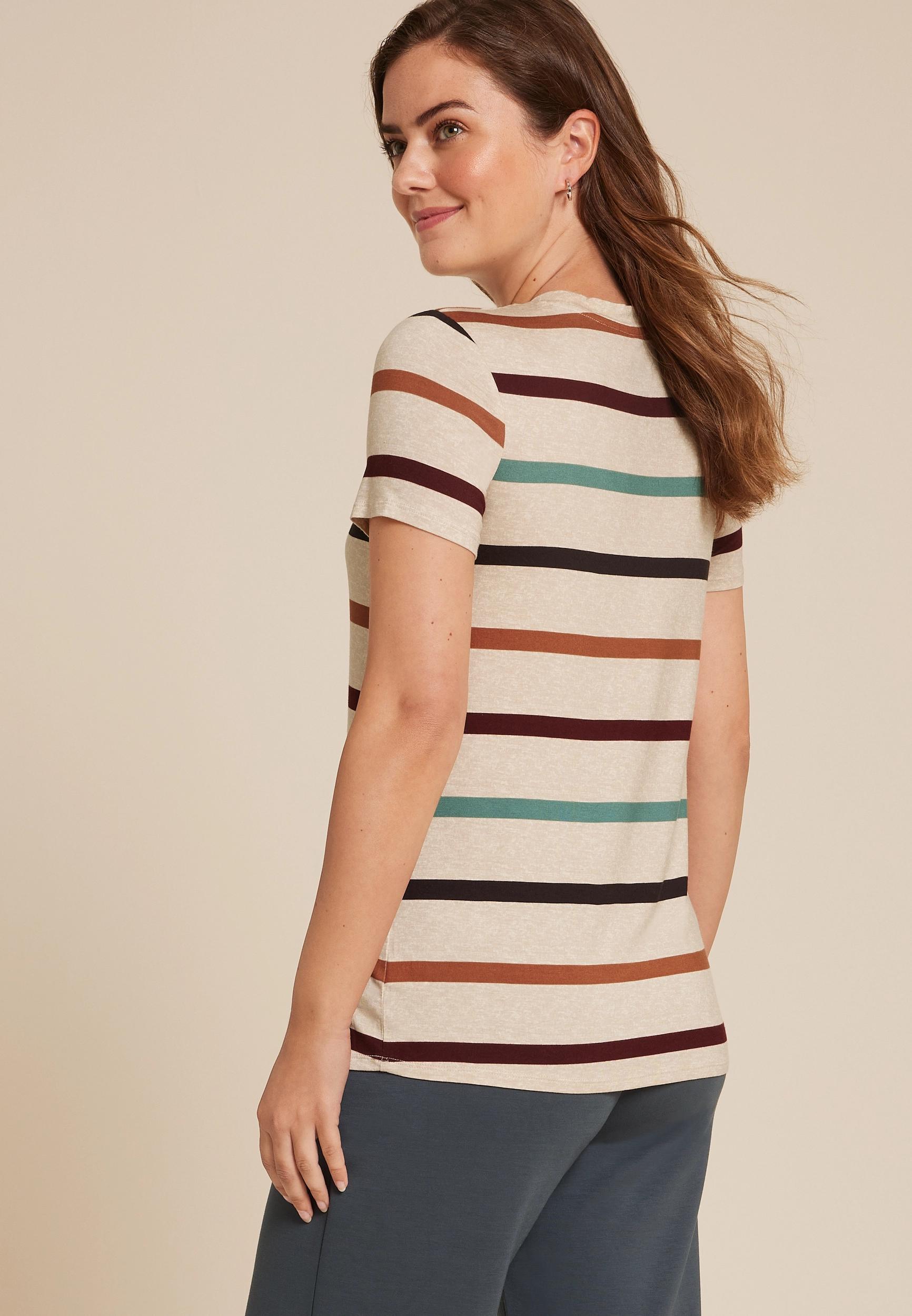 24/7 Kennedy Striped Crew Neck Tee Product Image