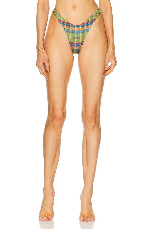 Heavy Manners High Cut Cheeky Bikini Bottom Green. (also in ). Product Image