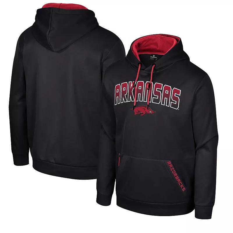 Mens Colosseum Black Arkansas Razorbacks Reese Pullover Hoodie Product Image