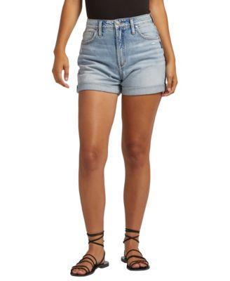 Silver Jeans Co. Womens 90s Mom Cuffed High Rise Shorts Product Image