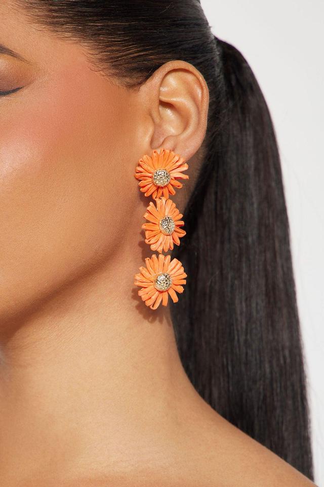 In The Flower Fields Earrings - Orange Product Image