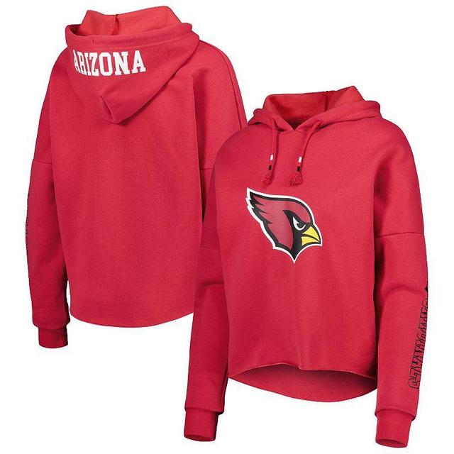 Womens New Era Cardinal Arizona Cardinals Foil Sleeve Pullover Hoodie Product Image