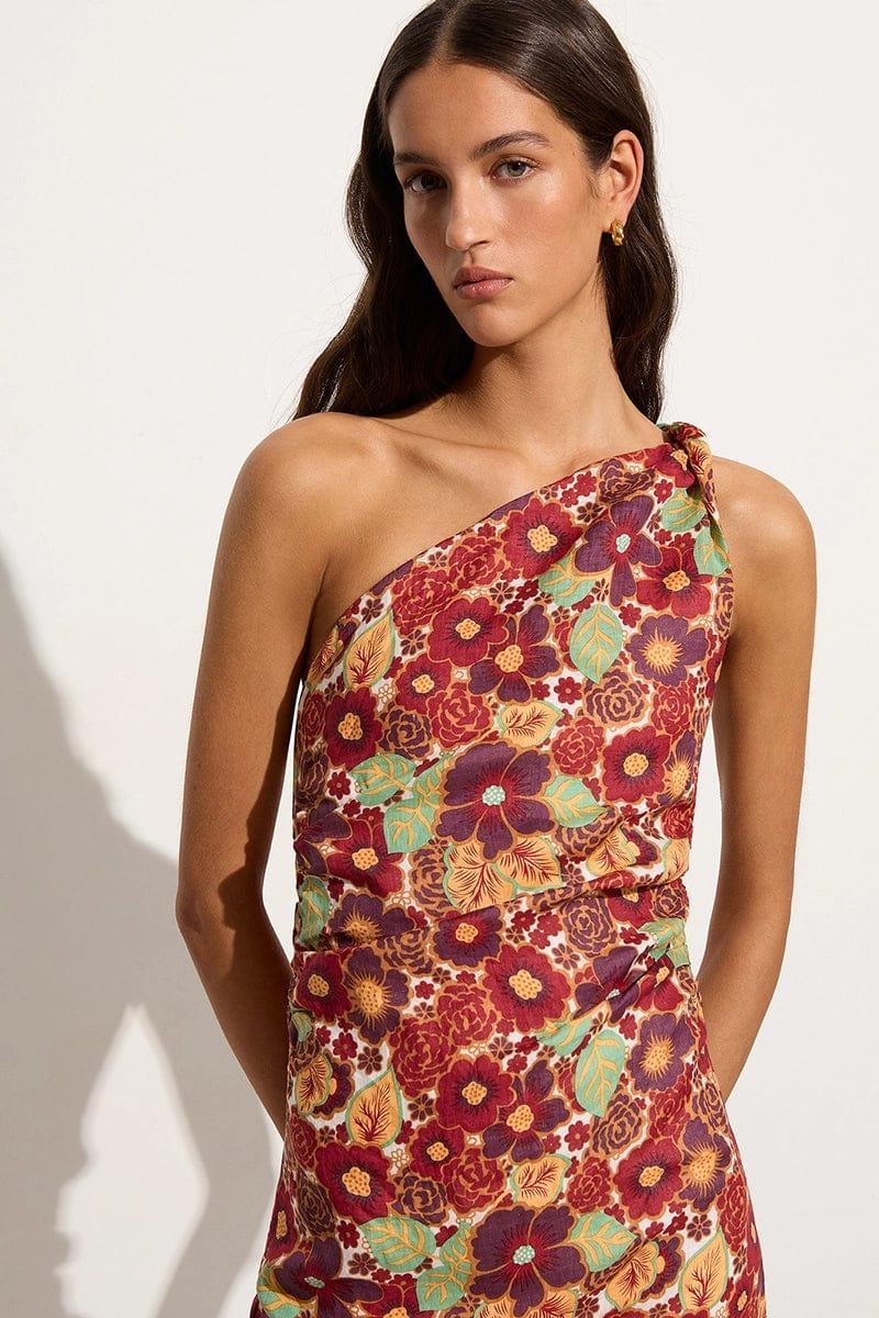 Jomana Midi Dress La Mira Floral Ruby - Final Sale Product Image