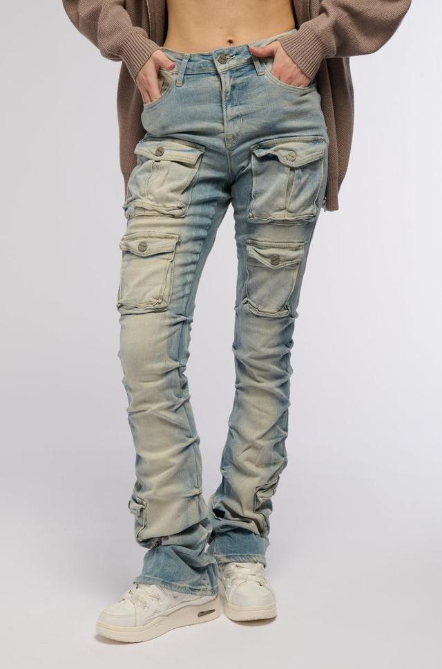 SEVILLE HIGH RISE STACKED JEANS Product Image