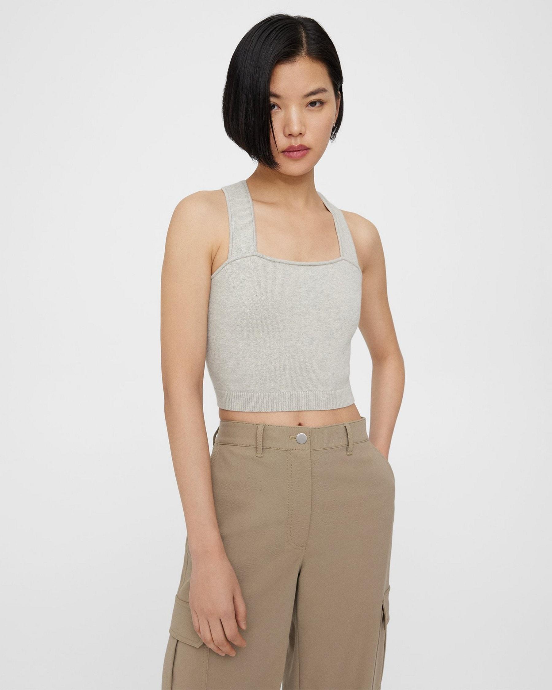 Cropped Tank Top in Cotton-Cashmere product image