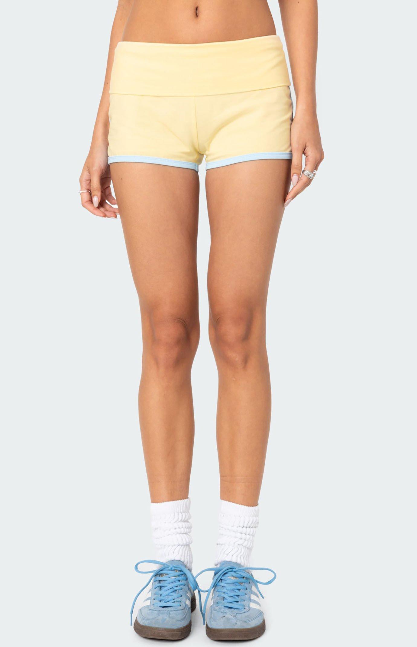 Edikted Women's Lucky Contrast Fold Over Shorts Product Image