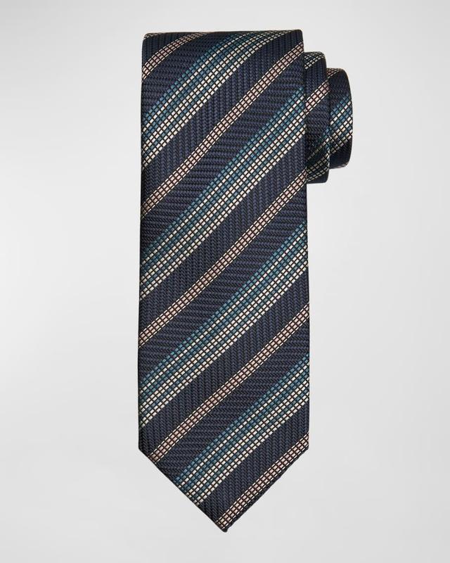 Men's Silk Textured Stripe Tie Product Image