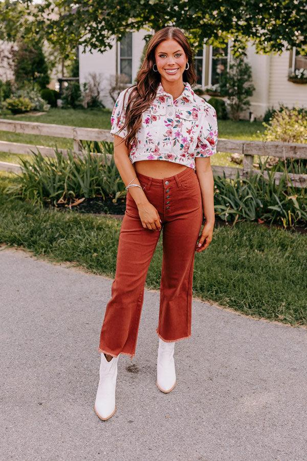 The McKenzie High Waist Jean In Rust Product Image