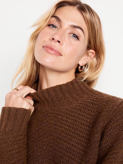 Mock-Neck Crop Sweater Product Image