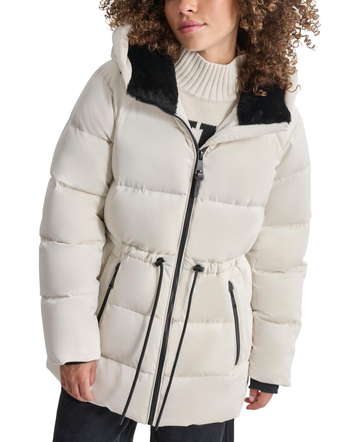 Dkny Womens Shine Hooded Anorak Puffer Coat Product Image