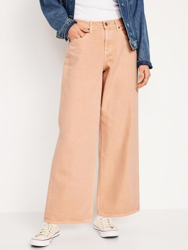 Mid-Rise Baggy Wide-Leg Jeans for Women Product Image