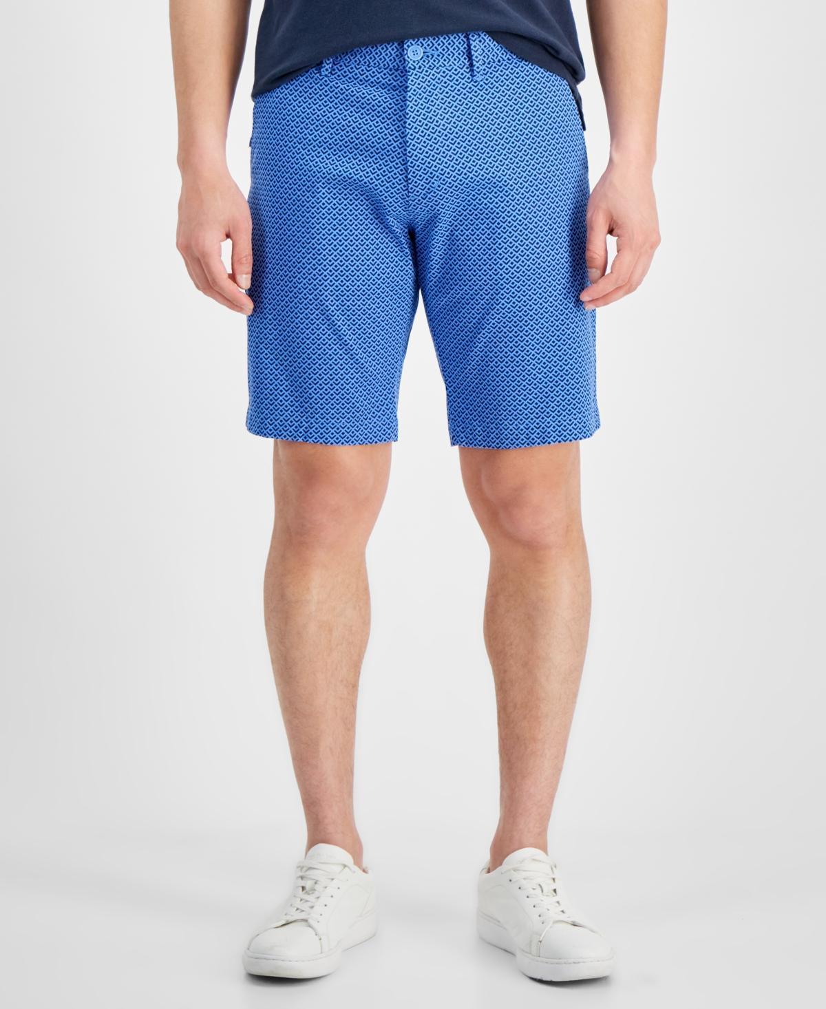 Tommy Hilfiger Mens Geometric-Print Twill Shorts Product Image