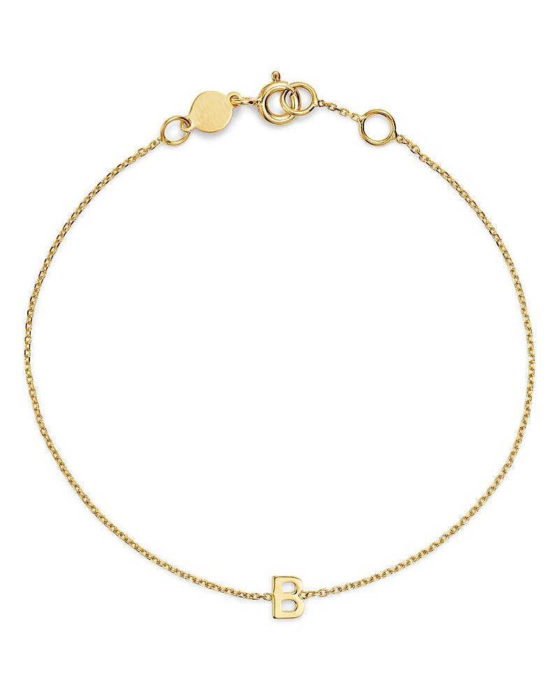 Moon & Meadow 14K Yellow Gold Initial Chain Bracelet Product Image