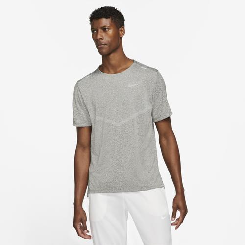 Nike Mens Nike Dri-Fit Rise 365 Short Sleeve T-Shirt - Mens Reflective Silver/Black Product Image