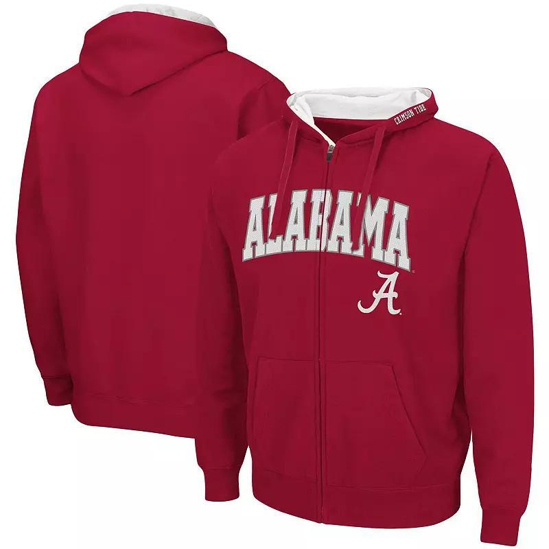 Mens Colosseum Crimson Alabama Crimson Tide Big & Tall Full-Zip Hoodie Product Image