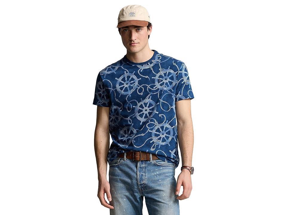 Polo Ralph Lauren Classic Fit Nautical Jersey T-Shirt (Rope and Ship Wheel) Men's Clothing Product Image