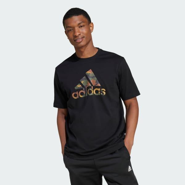 adidas Camo Badge of Sport Graphic Tee White M Mens Product Image