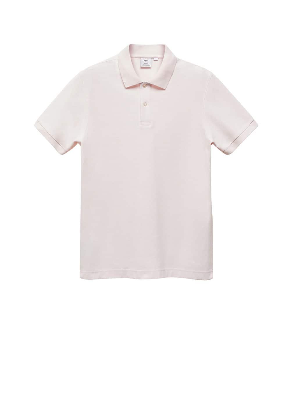 MANGO MAN - 100% cotton pique polo shirt pastel pinkMen Product Image