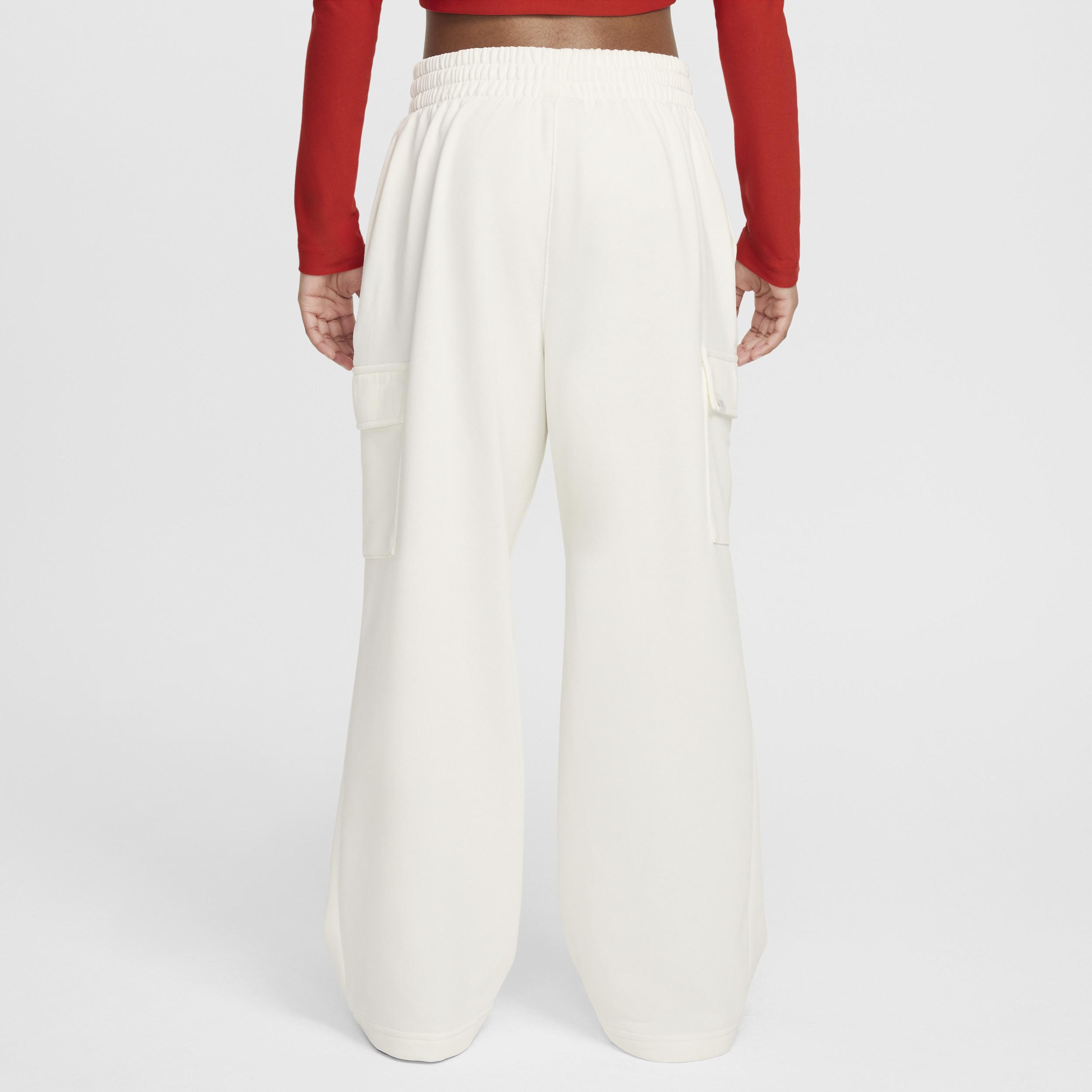 Women's Nike Sportswear Girls' Dri-FIT Oversized Fleece Pants Product Image