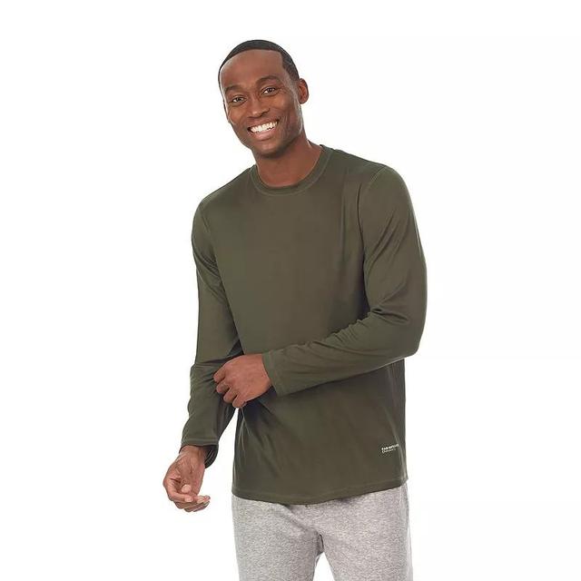 Big & Tall Cuddl Duds Far Infrared Crewneck Long Sleeve Pajama Tee, Mens Blue Product Image