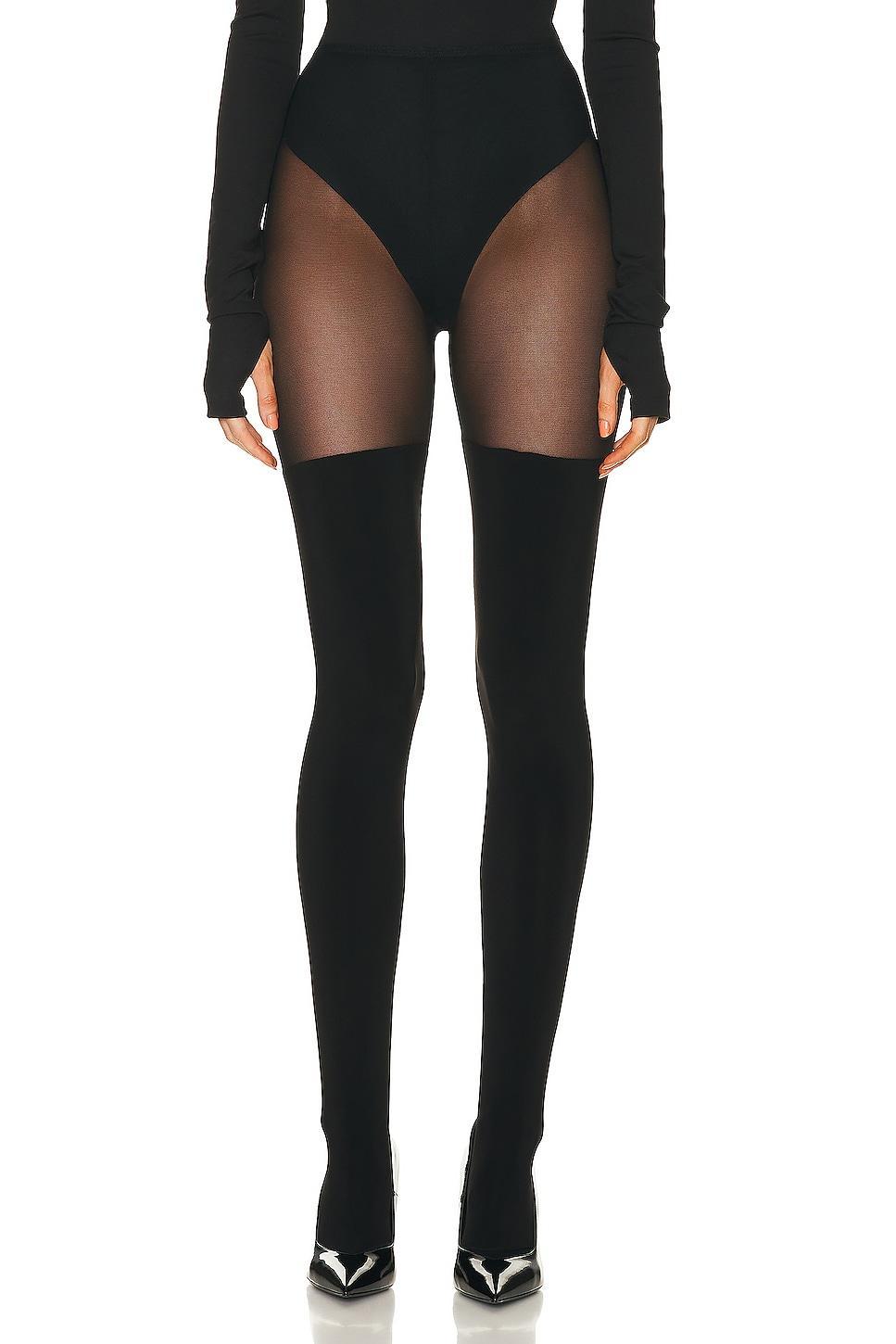 Norma Kamali Thigh High Spliced Legging in Black product image