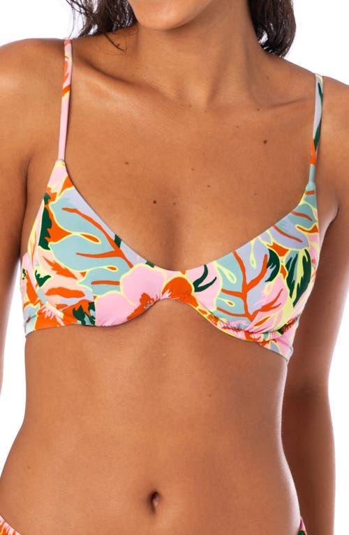 Maaji Neon Leafy Irene Reversible Underwire Bikini Top Product Image