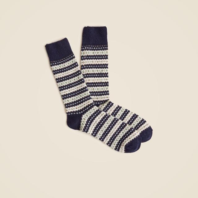 Lambswool-blend Fair Isle socks Product Image