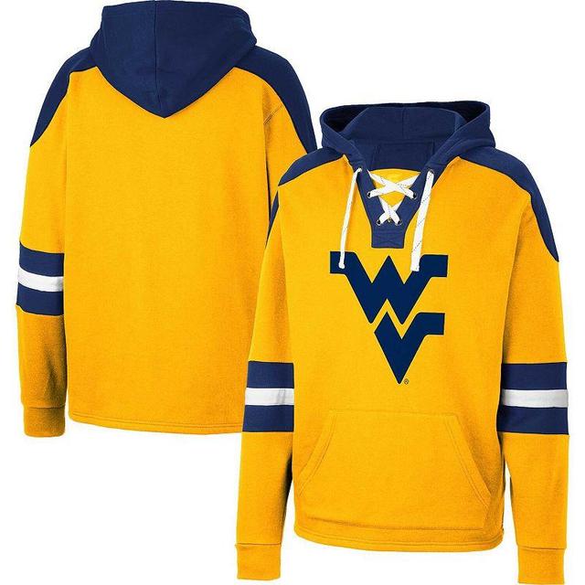 Mens Colosseum West Virginia Mountaineers Lace-Up 4.0 Pullover Hoodie Product Image