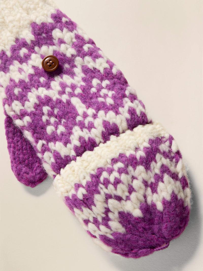 Valley Fairisle Mitten - Purple Fairisle Product Image